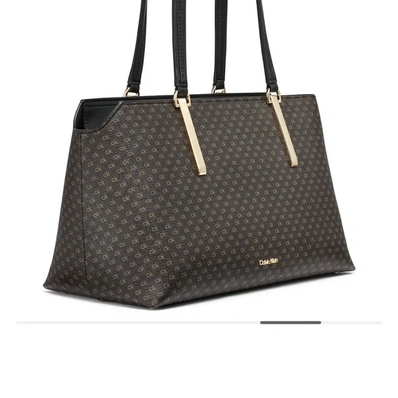 Calvin Klein Black and Brown Shoulder Bag - Picture 3 of 5